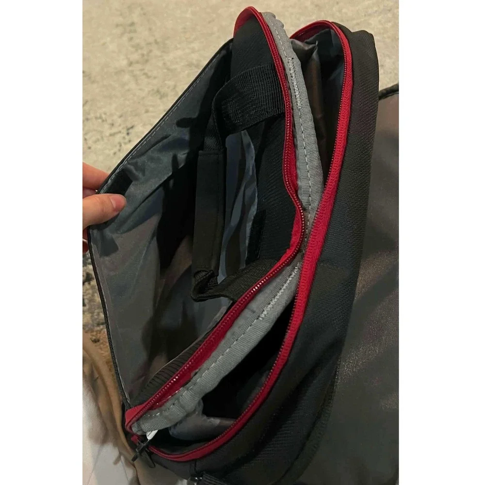 Targus for Dell Laptop Messenger Bag Black Red Padded Business Carrying Case